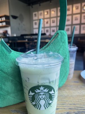 matcha latte  at Starbucks in Bucharest