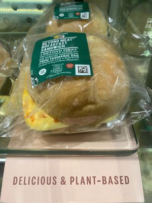 Beyond meat breakfast bun at Starbucks - Wardour in London