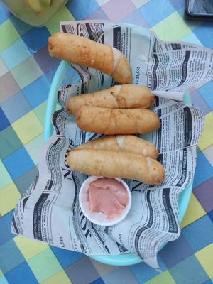 Vegan tequeños at El Rabipelao in Barcelona