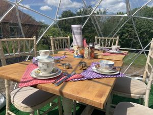 Igloo dinning at The Garden Kitchen in Ansty