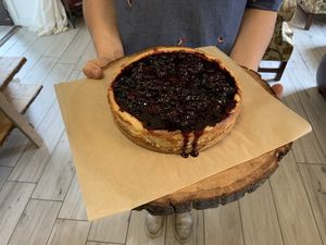 Baked cheesecake  at The Garden Kitchen in Ansty