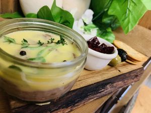‘Faux’ gras and pickled beetroot  at The Garden Kitchen in Ansty