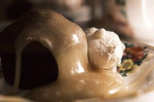 Sticky toffee pudding  at The Garden Kitchen in Ansty