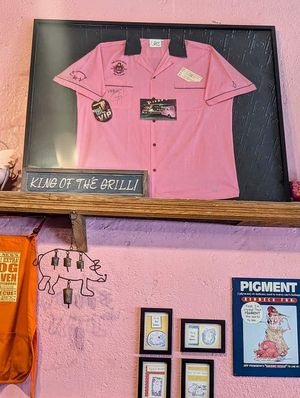 Diners, Drive-ins, and Dives memorabilia at Thee Pitts Again in Silverton