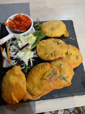 Potato Bhajis at The Curry Leaf in Lagos
