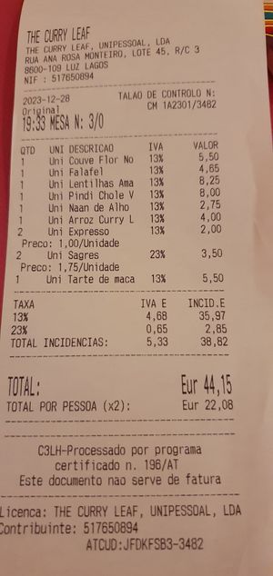  at The Curry Leaf in Lagos