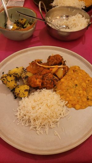 various vegan dishes at The Curry Leaf in Lagos