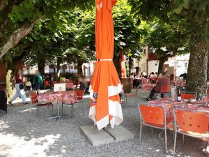 Outdoor seating at Sonne in Appenzell