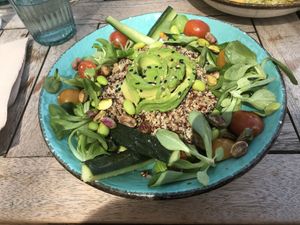 Vegan Quinoa salad   at A Vocados in Platja Daro