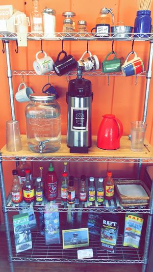 u can grab a quick coffee to go at Tumbleweeds Bookstore and Cafe in Gardiner