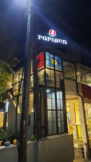 Outside at Papirun in Pristina