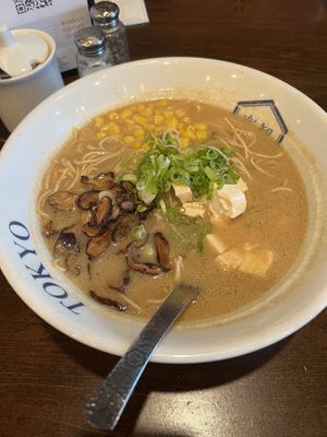 Their creamy vegan ramen  at Rakkan Ramen in Boulder