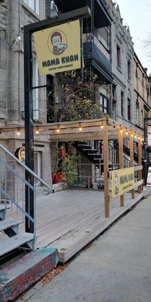 Outside at Mama Khan in Montreal