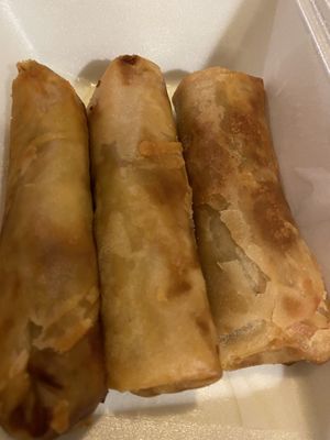 Vegan egg rolls at Golden Wok in Garden City