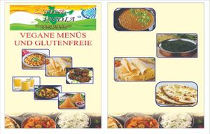 Vegan Menu at Little India in Freudenstadt