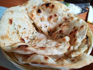 Garlic naan at Little India in Freudenstadt