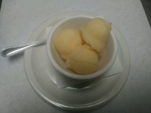 Banana-Orange Vegan Sorbet at WB Pizza - Allisonville Rd in Indianapolis