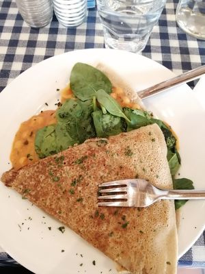 Curry crepe at Pear Tree Creperie in Lichfield