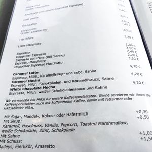 Milchalternativen at Café m&e in Neckargemuend