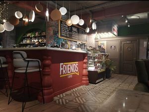 Inside at Friends Coffee in Bishkek