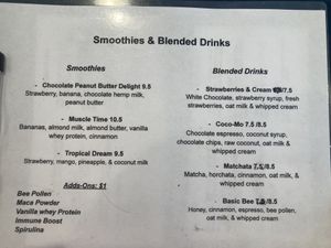Smoothies  at 602 Coffee House in Costa Mesa
