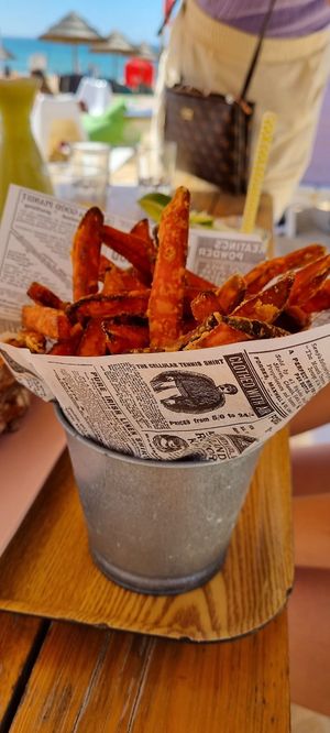 Sweet potato fries at Areal Beach Bar by Chakall in Lourinha