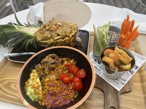 All dishes vegan and yummy at Areal Beach Bar by Chakall in Lourinha