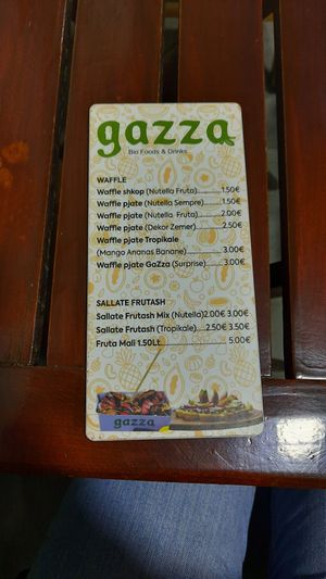 Menu 1 at Gazza Vitamins in Prizren