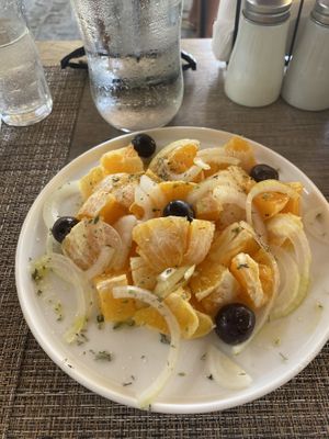 Himara salad   at Mekuri in Himare