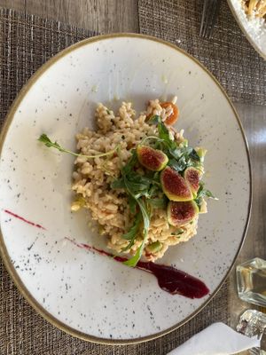 Vegan risotto   at Mekuri in Himare