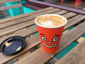 Latte (Oat Milk) at FRÂN Las in Llanberis