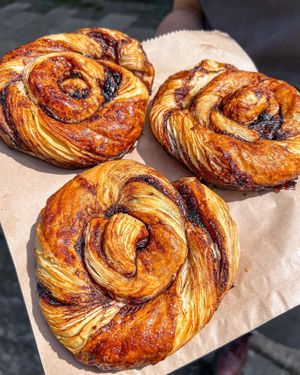 Chocolate filled swirls  at FRÂN Las in Llanberis
