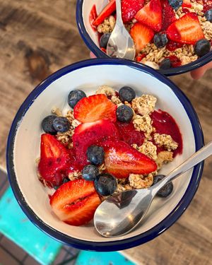 Granola yogurt  at FRÂN Las in Llanberis