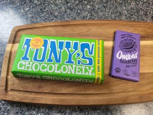 Chocolate Bars From Shelving at FRÂN Las in Llanberis