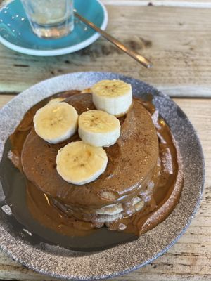 Biscoff & Banana pacakes  at FRÂN Las in Llanberis