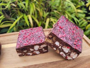 Chocolate and Raspberry Rocky Road at FRÂN Las in Llanberis