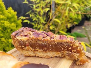Maple, Pecan and Hazelnut Pie at FRÂN Las in Llanberis