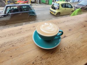 Oat Latte at FRÂN Las in Llanberis