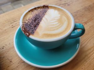 Oat Cappuccino at FRÂN Las in Llanberis