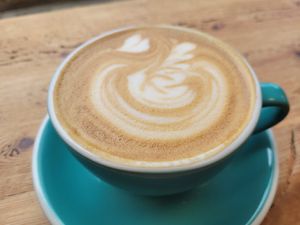 Latte at FRÂN Las in Llanberis