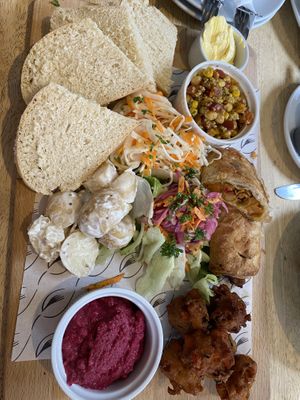 Vegan mezze  at Caffe Curva in Hawes