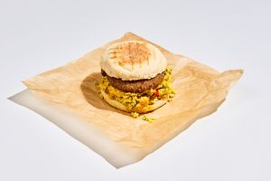Sausage*, Egg* and Cheese* Muffin  at NuLeaf - Hell's Kitchen in New York City