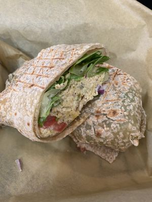 Chickpea Sandwich Wrap  #Veganuary at NuLeaf - Hell's Kitchen in New York City