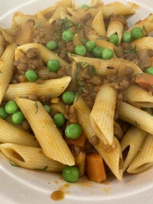 Lentil Pea Bolognese 💚 #Veganuary at NuLeaf - Hell's Kitchen in New York City