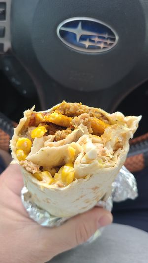 Plant Powered Breakfast Burrito at Poppies Cafe in Wichita