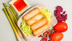 Spring rolls[Vegan] at Karma Tea House in Wollongong