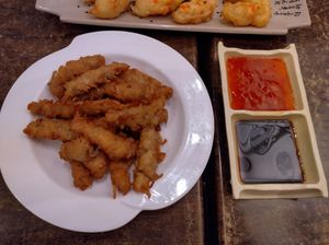 Crispy chicken at Karma Tea House in Wollongong