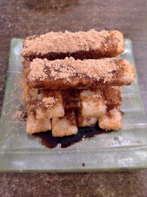 Brown sugar glutinous rice cake at Karma Tea House in Wollongong