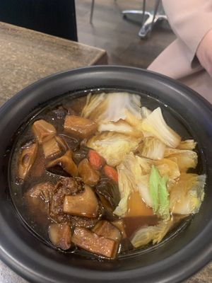 Mushroom Noodle Soup - friend confirmed it was delicious!   at Karma Tea House in Wollongong