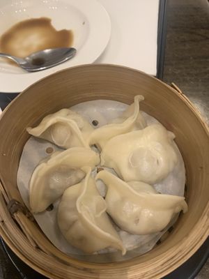 Veg dumpling - super hot temperature on inside caution!   at Karma Tea House in Wollongong